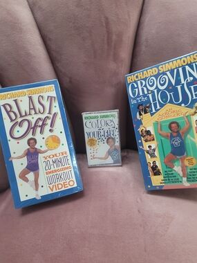 Richard Simmons 3 Pc VHS & Cassette Set Workout Video